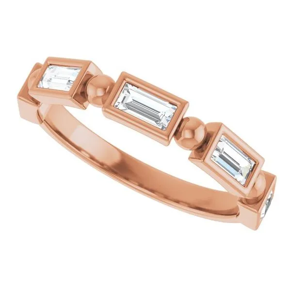 Beaded Bezel-Set Anniversary Band Image 5 Mead Jewelers Enid, OK