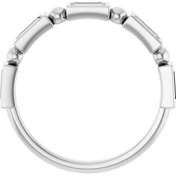 Beaded Bezel-Set Anniversary Band Image 2 Gold'N Creations Gretna, LA