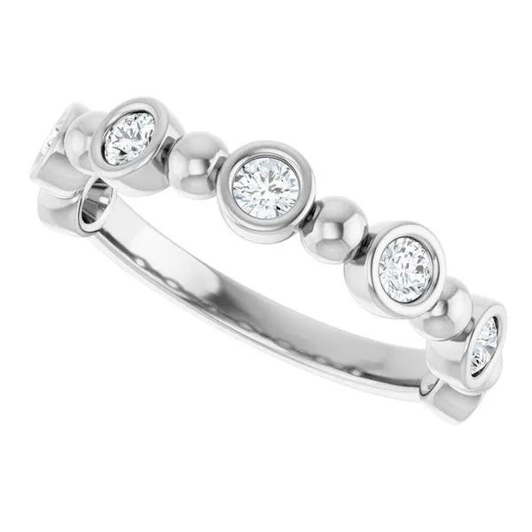 Beaded Bezel-Set Anniversary Band Image 5 Grayson & Co. Jewelers Iron Mountain, MI