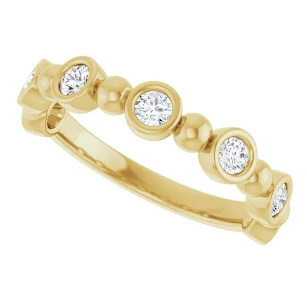 Beaded Bezel-Set Anniversary Band Image 5 Grayson & Co. Jewelers Iron Mountain, MI