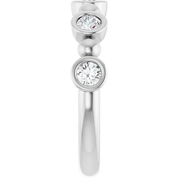 Beaded Bezel-Set Anniversary Band Image 4 L & L jewelers Scarborough, ME