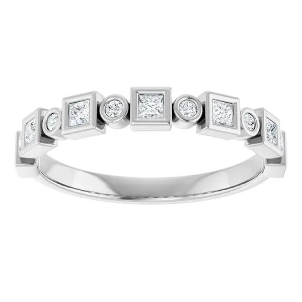 Bezel-Set Anniversary Band Image 3 Grayson & Co. Jewelers Iron Mountain, MI