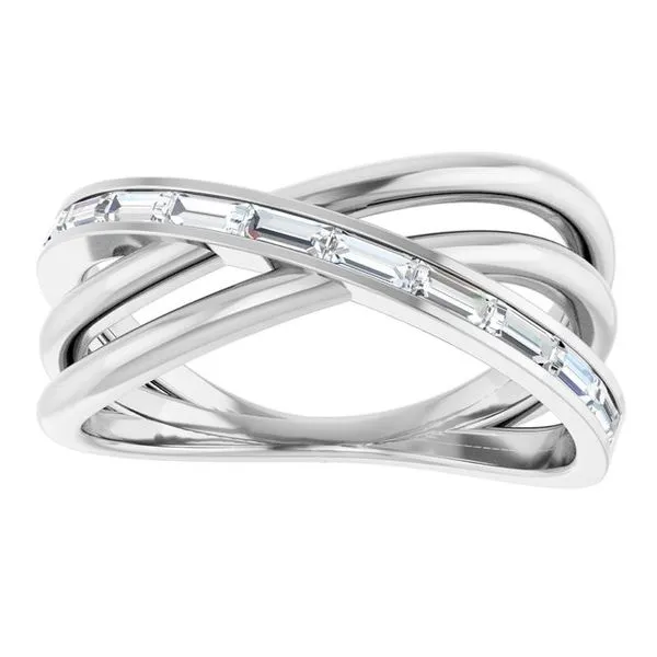 Channel-Set Criss-Cross Ring Image 3 J. Meredith Jewelers Delafield, WI