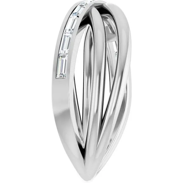Channel-Set Criss-Cross Ring Image 4 Milan's Jewelry Inc Sarasota, FL