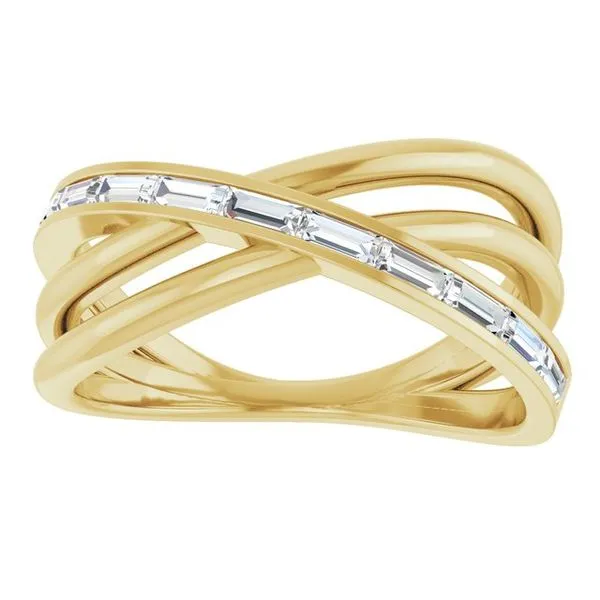 Channel-Set Criss-Cross Ring Image 3 Rasmussen Jewelers Spanish Fork, UT