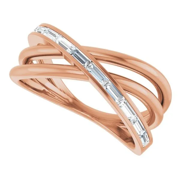 Channel-Set Criss-Cross Ring Image 5 Cherry Street Jewelers Tulsa, OK