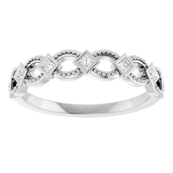 Bezel-Set Stackable Ring Image 3 M. J. Thomas Jewelers, Ltd. Stratford, CT