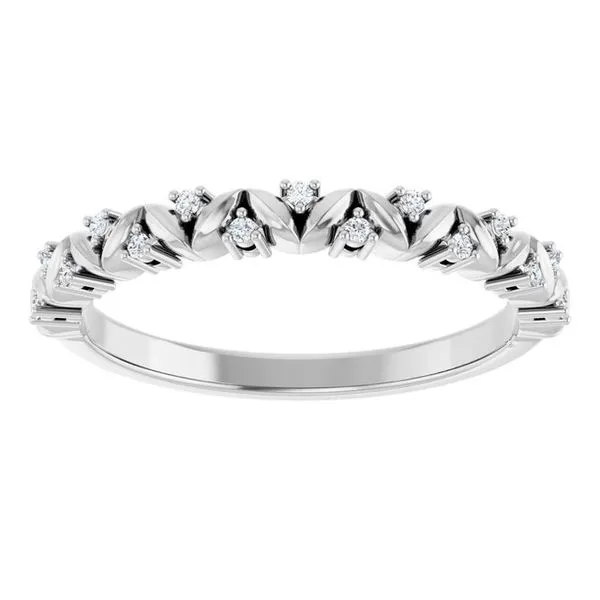 Accented Leaf Stackable Ring Image 3 Rasmussen Jewelers Spanish Fork, UT