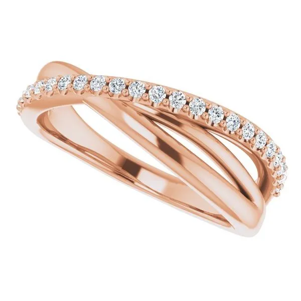 Accented Criss-Cross Ring Image 5 Hopman Jewelers Elkhart, IN