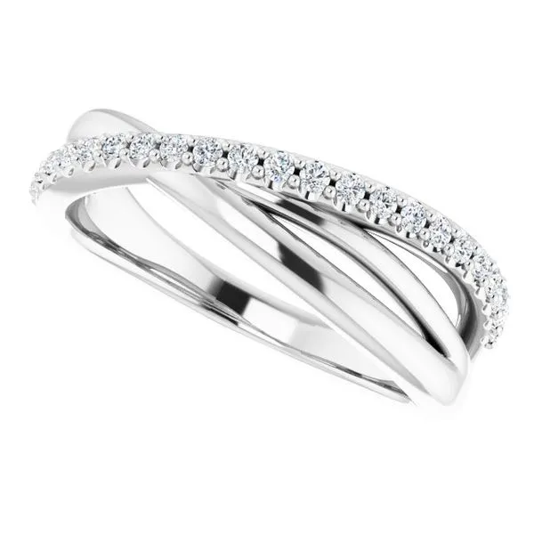 Accented Criss-Cross Ring Image 5 Rasmussen Jewelers Spanish Fork, UT