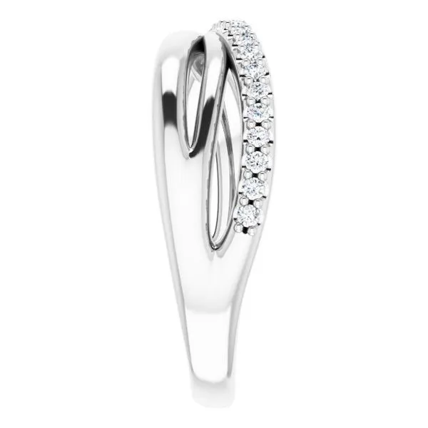 Accented Criss-Cross Ring Image 4 Hopman Jewelers Elkhart, IN