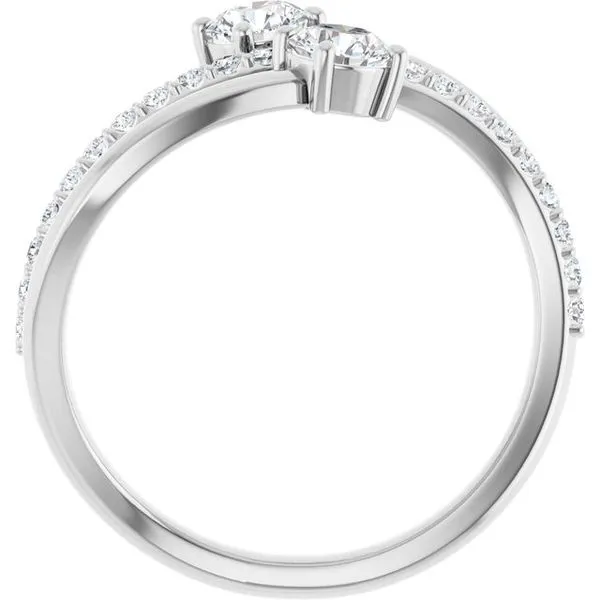 Two-Stone Bypass Ring Image 2 Arlene's Fine Jewelry Vidalia, GA