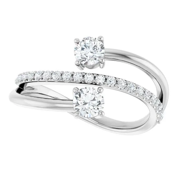 Two-Stone Bypass Ring Image 5 Arlene's Fine Jewelry Vidalia, GA