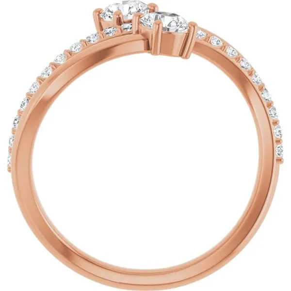 Two-Stone Bypass Ring Image 2 Milan's Jewelry Inc Sarasota, FL