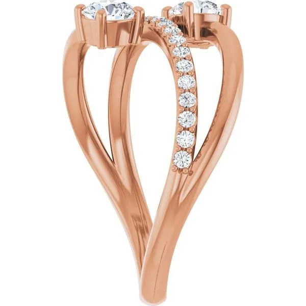 Two-Stone Bypass Ring Image 4 Smith Jewelers Franklin, VA