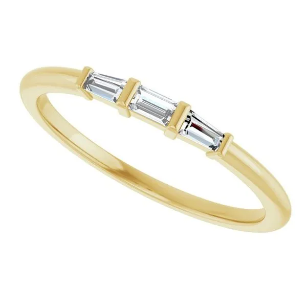 Three-Stone Stackable Ring Image 5 Milan's Jewelry Inc Sarasota, FL