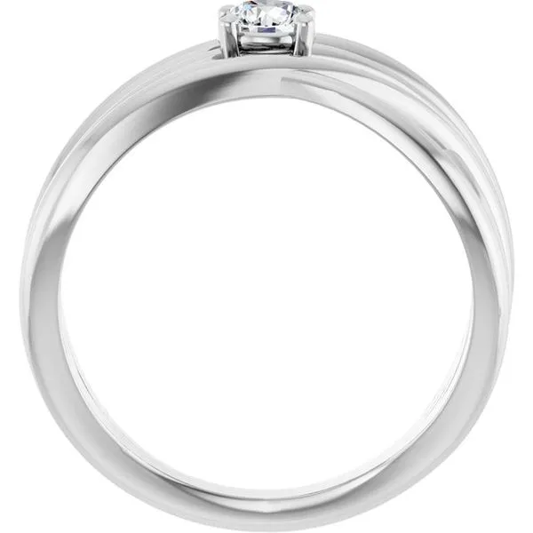 Solitaire Criss-Cross Ring Image 2 Hopman Jewelers Elkhart, IN