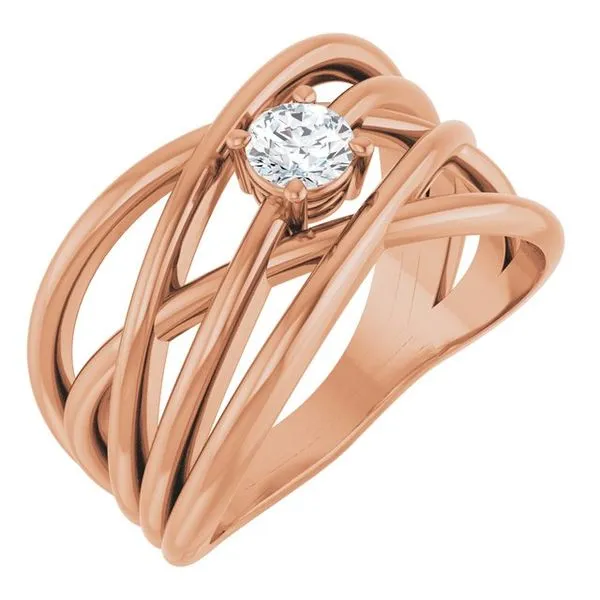 Solitaire Criss-Cross Ring Arnold's Jewelry and Gifts Logansport, IN