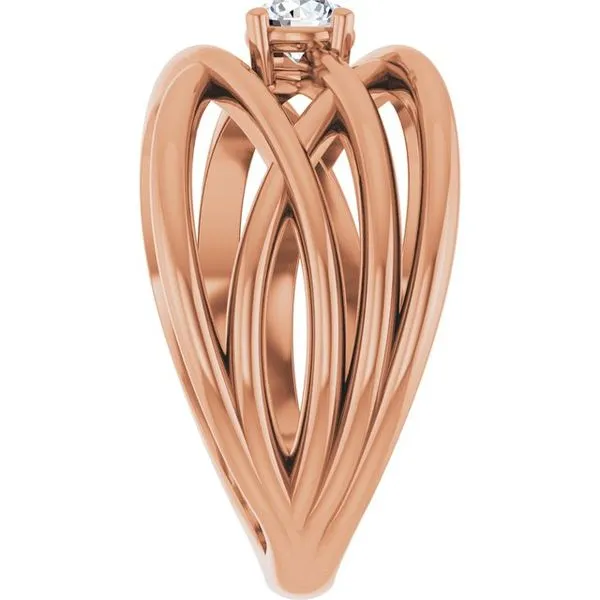 Solitaire Criss-Cross Ring Image 4 Arnold's Jewelry and Gifts Logansport, IN