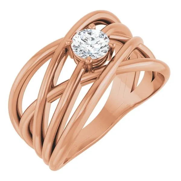 Solitaire Criss-Cross Ring Rasmussen Jewelers Spanish Fork, UT
