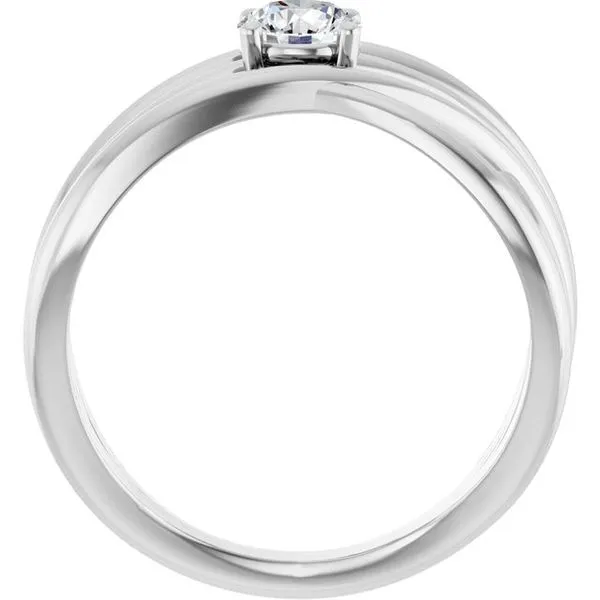 Solitaire Criss-Cross Ring Image 2 Rasmussen Jewelers Spanish Fork, UT