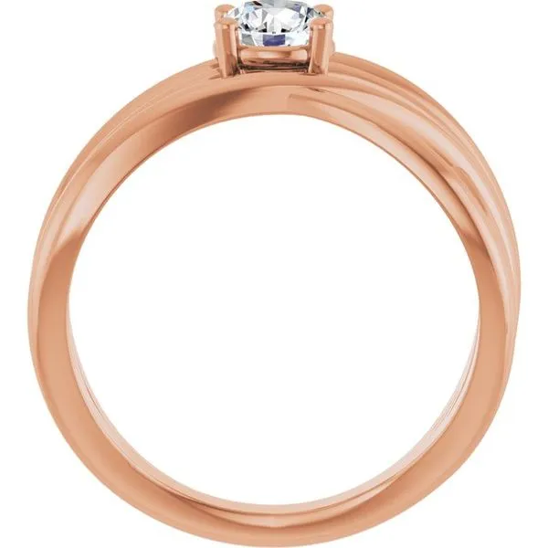 Solitaire Criss-Cross Ring Image 2 John E. Koller Jewelry Designs owasso, OK