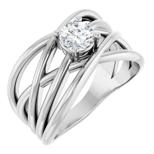 Solitaire Criss-Cross Ring Rasmussen Jewelers Spanish Fork, UT
