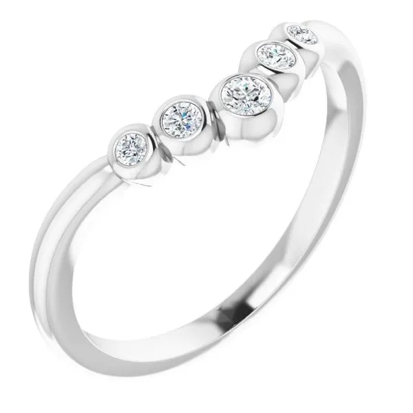 Bezel-Set Graduated V Ring Milan's Jewelry Inc Sarasota, FL