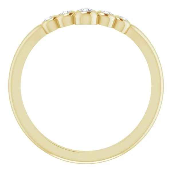 Bezel-Set Graduated V Ring Image 2 Arlene's Fine Jewelry Vidalia, GA