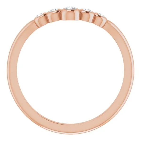 Bezel-Set Graduated V Ring Image 2 Diny's Jewelers Middleton, WI