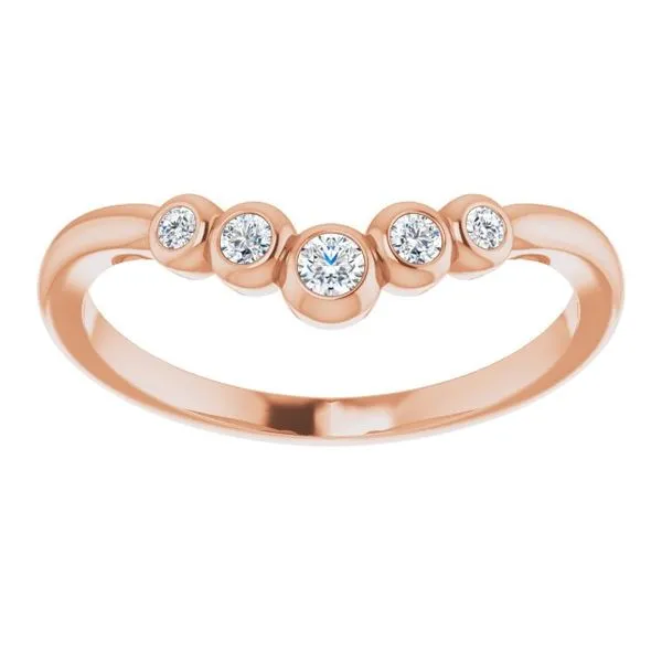 Bezel-Set Graduated V Ring Image 3 Hopman Jewelers Elkhart, IN