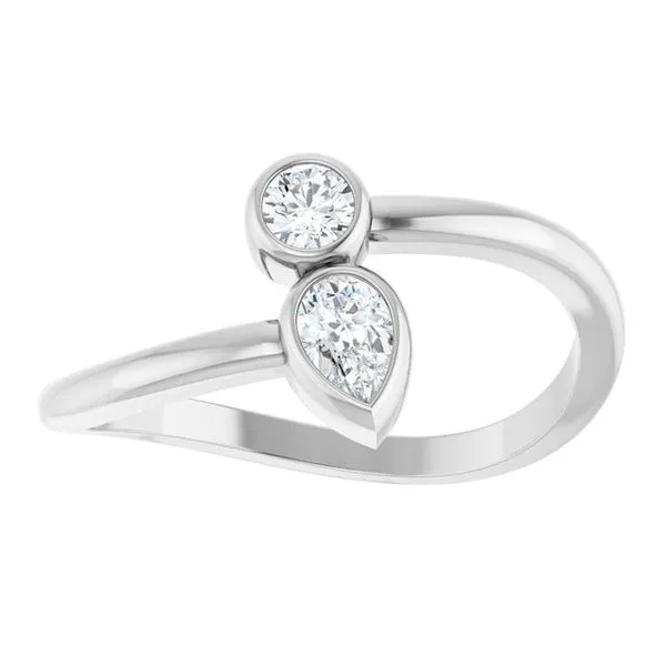 Bezel-Set Bypass Ring Image 3 Cherry Street Jewelers Tulsa, OK