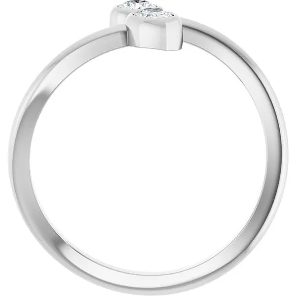 Bezel-Set Bypass Ring Image 2 Rasmussen Jewelers Spanish Fork, UT