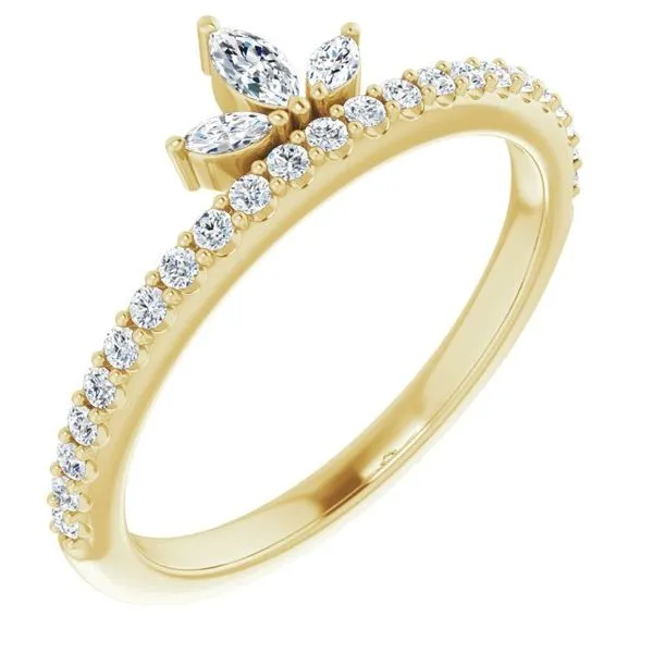 Accented Stackable Crown Ring J. Meredith Jewelers Delafield, WI