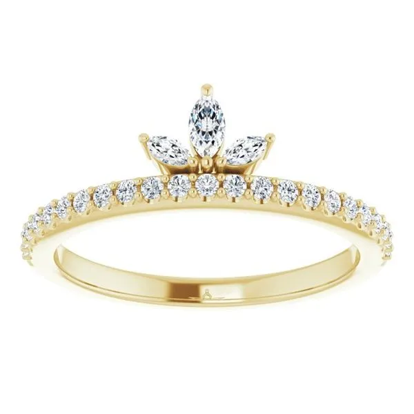 Accented Stackable Crown Ring Image 3 J. Meredith Jewelers Delafield, WI