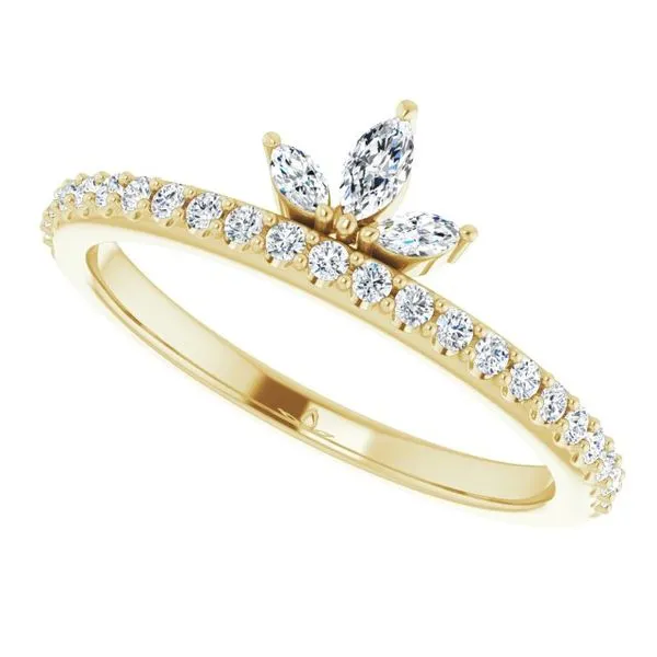 Accented Stackable Crown Ring Image 5 Milan's Jewelry Inc Sarasota, FL
