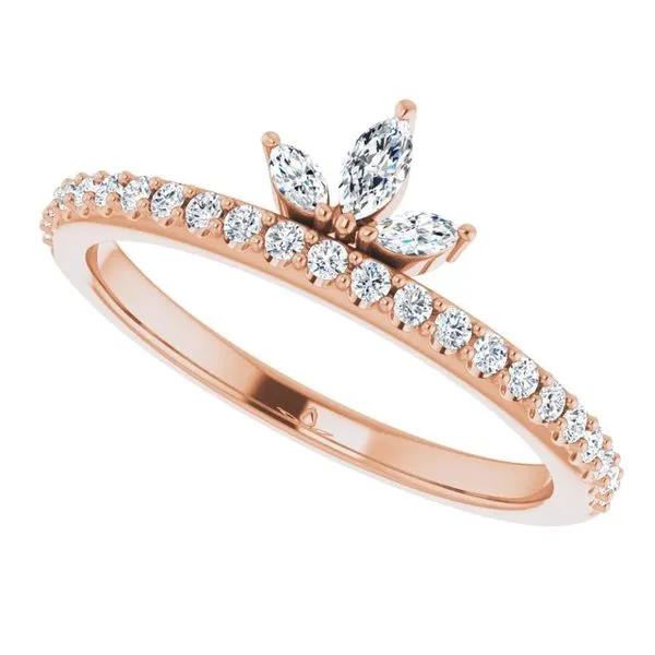 Accented Stackable Crown Ring Image 5 Arnold's Jewelry and Gifts Logansport, IN