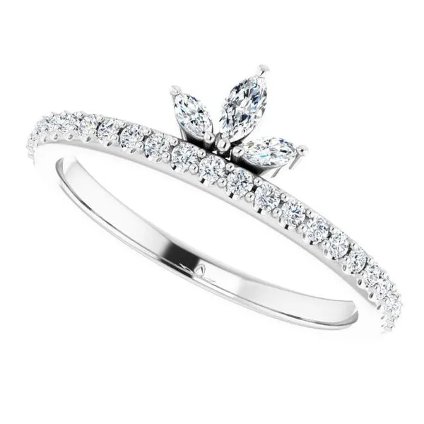 Accented Stackable Crown Ring Image 5 Arlene's Fine Jewelry Vidalia, GA