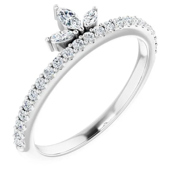 Accented Stackable Crown Ring J. Meredith Jewelers Delafield, WI