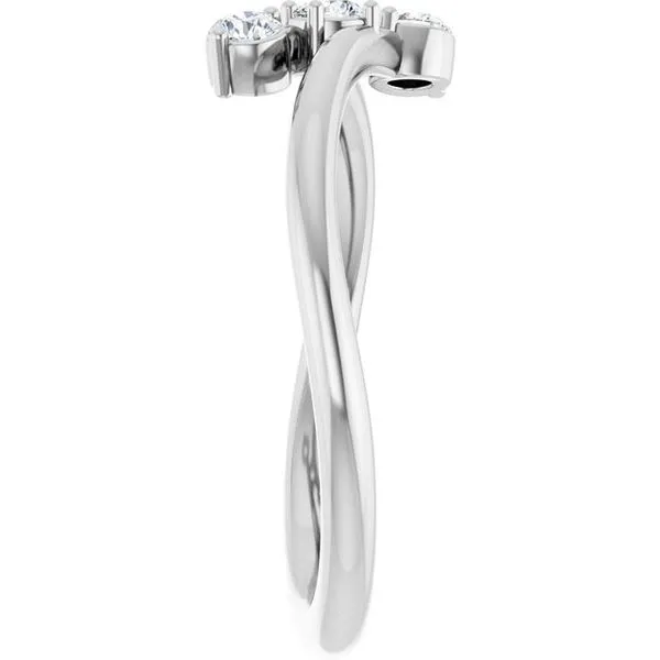 Three-Stone Bypass Ring Image 4 J. Meredith Jewelers Delafield, WI