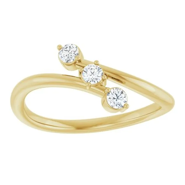 Three-Stone Bypass Ring Image 3 Hopman Jewelers Elkhart, IN