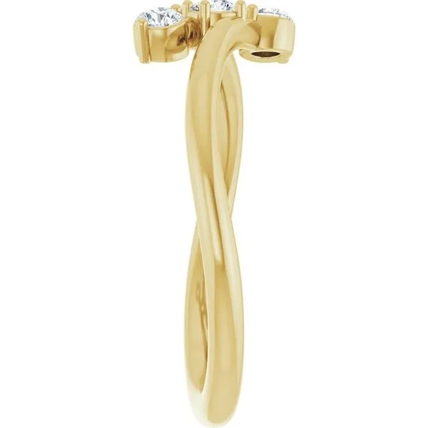 Three-Stone Bypass Ring Image 4 Arlene's Fine Jewelry Vidalia, GA