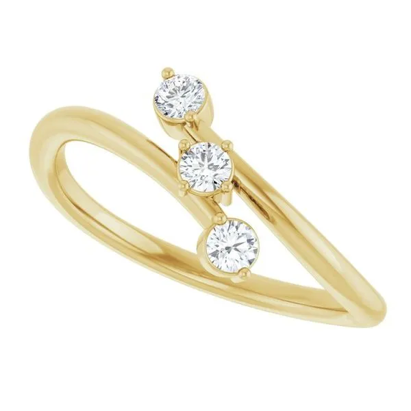 Three-Stone Bypass Ring Image 5 Hopman Jewelers Elkhart, IN