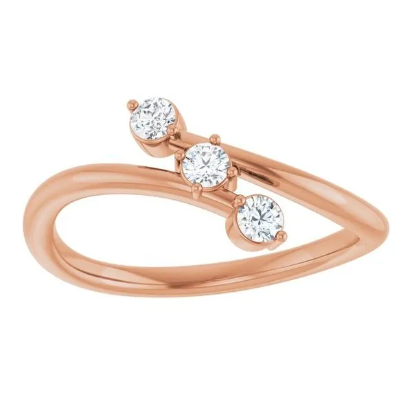 Three-Stone Bypass Ring Image 3 Hopman Jewelers Elkhart, IN