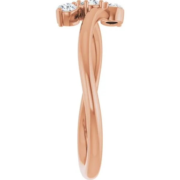 Three-Stone Bypass Ring Image 4 Cherry Street Jewelers Tulsa, OK