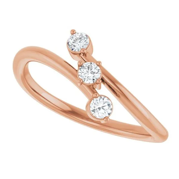 Three-Stone Bypass Ring Image 5 Hopman Jewelers Elkhart, IN