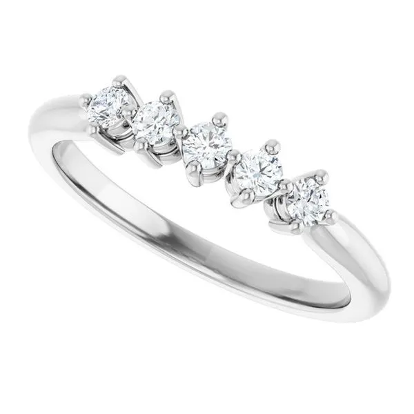 Five-Stone Anniversary Band Image 5 L & L jewelers Scarborough, ME