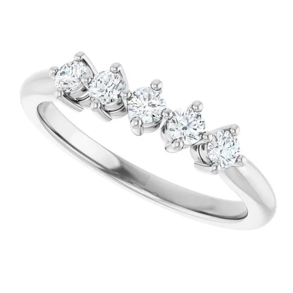 Five-Stone Anniversary Band Image 5 L & L jewelers Scarborough, ME