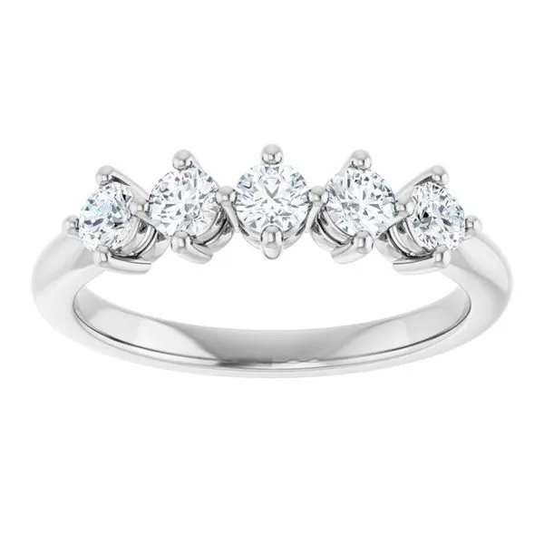 Five-Stone Anniversary Band Image 3 L & L jewelers Scarborough, ME