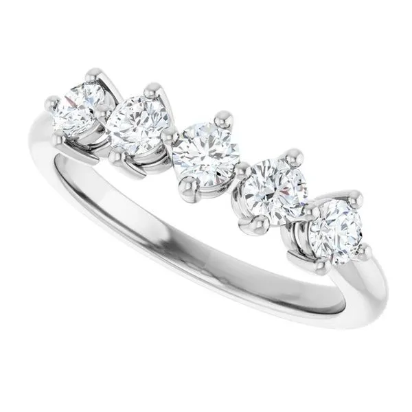 Five-Stone Anniversary Band Image 5 L & L jewelers Scarborough, ME